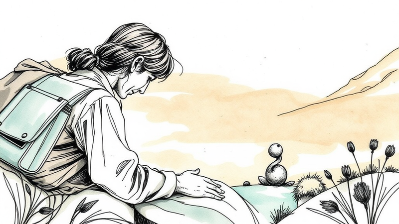 A person kneeling in prayer, symbolizing sweet surrender and finding faith in times of crisis.